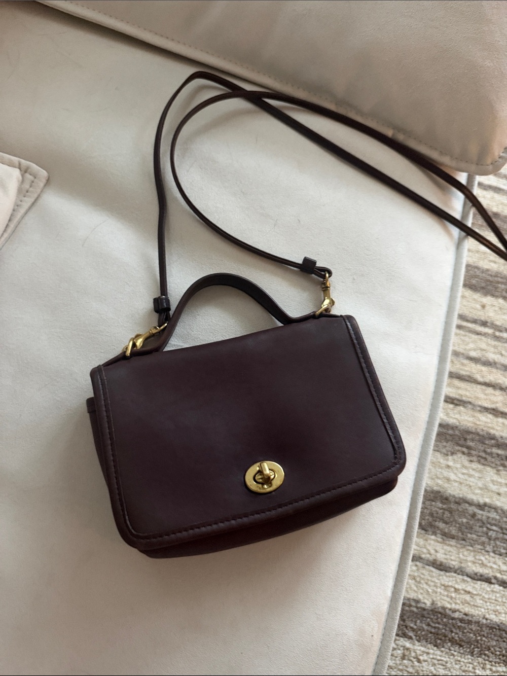 Vintage Coach Casino Crossbody bag in mahogany